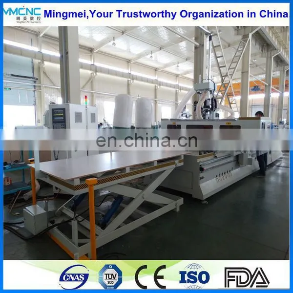 Mingmei Auto Loading Unloading Device 1325 CNC Router With Boring Head photo-2