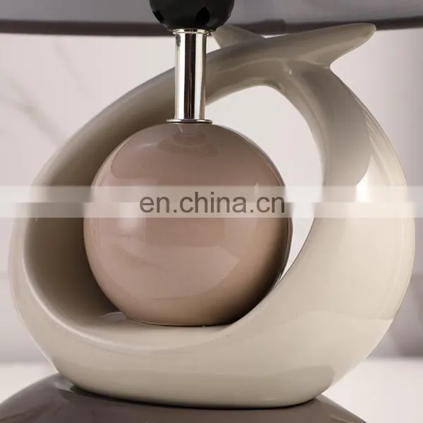 Popular New Design Hotel Home Table Decoration Modern Nightstand Lamps Porcelain for Gift photo-3
