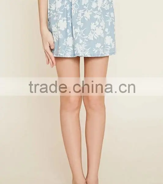 Floral Printed Cotton Pictures Midi Skirt for Girls With Elasticized Waist photo-2