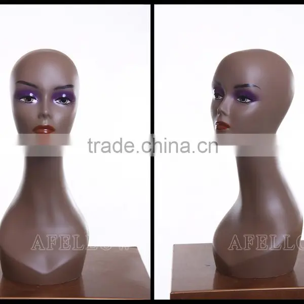 Realist Woman Mannequin Head Plastice Female Head for Display Wig H1040 photo-4