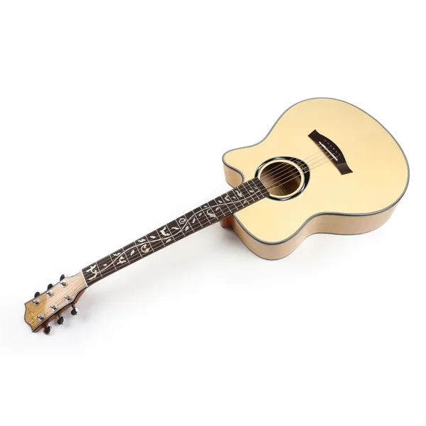 High Quality Acoustic Guitar 40 Inch Fretboard Inlay OEM Guitar Wholesale From China With Cheap Price photo-2