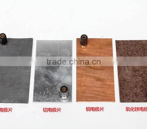 Metal Electrode Slice 4 Pcs Copper Iron Aluminum Ferric Oxide Electrodes 10 x 5. 3 cm photo-3