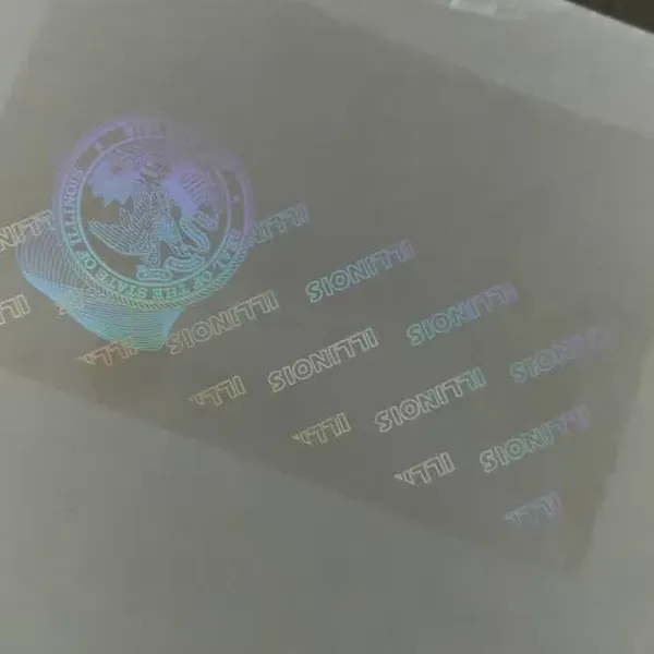 Transparent Holographic Security Label Hologram Label Laser Sticker photo-2