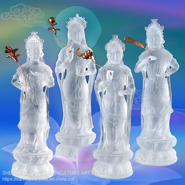 SAINT-VIEW Art Crystal Liuli Medicine Mandala Buddha Full Set for Buddhism Temple Religious photo-4