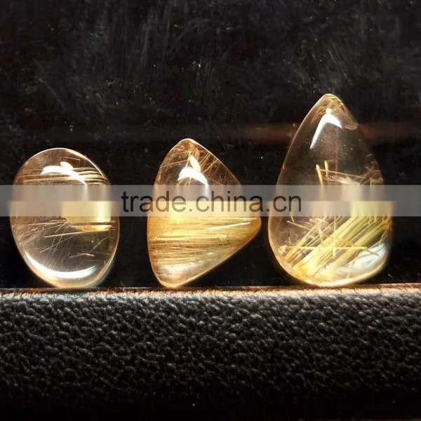 Beautiful Rutile Cabochon Gemtone / Yellow Rutile / Loose Rutile / Rutile Quartz photo-2
