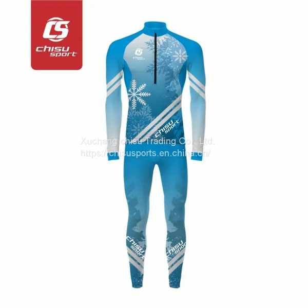 Custom Design Zipper Closure Long Sleeve Short Track Ice Speed Skating Skin Suit Sportswear Skate Racing Suit