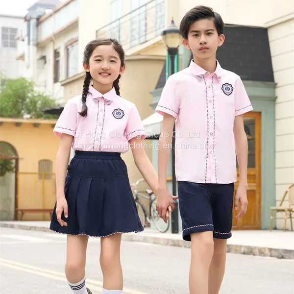 2023 new school uniforms children summer Polo shirt