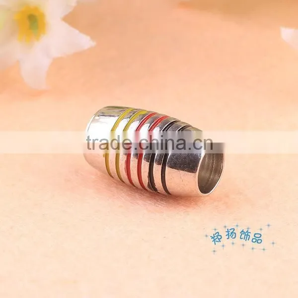 6mm Round Hole Magnetic Clasp, Bracelet Stripe Colorfule Clasps DIY Jewelry Findings photo-4