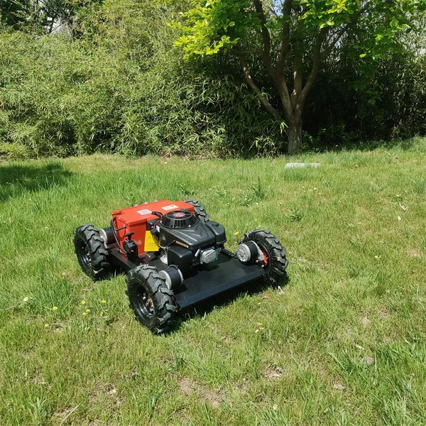 Affordable Wireless Radio Control Four Wheel Drive Lawn Trimmer for Sale With Best Price Wheel Radio Controlled Grass Cutter (VTW550-90 With Electric Start) photo-3