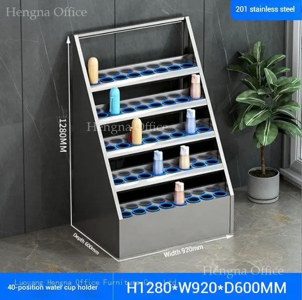 School Water Bottle Storage Cabinet | With Blue Protective Rings & Safe Edging | Classroom Student - Manufacturer photo-4