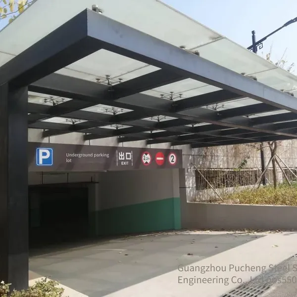 Selling 8+8 Laminated Safety Glass Canopies Made of Steel Structure, Customizing Variable Cross-section Tapered Steel Beams, Curved Steel Beams, Glass Solariums, and Daylighting Roofs photo-3
