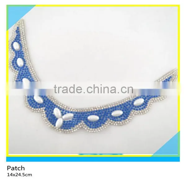 Yellow Octagon Ceramic Patch Hotfix Ceramic Mix Rhienstone Applique 10.5x25.5cm photo-4