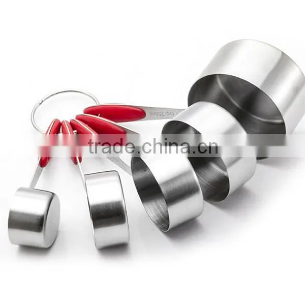 5 PCS Solid Sturdy Stainless Steel Stackable Measuring Cups Set