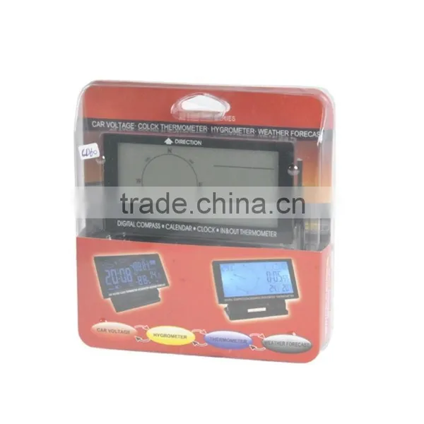 LCD Display Clock With Calendar / Thermometer / Compass Use in Car photo-2
