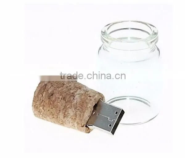 Transparent Glass Bottle USB Flash Driver Real Capacity photo-3