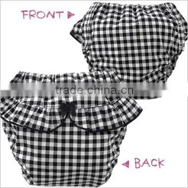 Made in Japan Baby Diaper Manufacturers Wholesale Product Cute Check Pattern Clothe Nappies Cover for Girl High Quality photo-3
