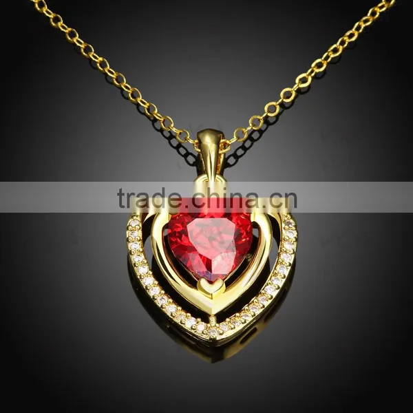 Fashionable Heart Shape Jewelry,heart Design Pendant Necklace,zirconia Necklaces photo-3