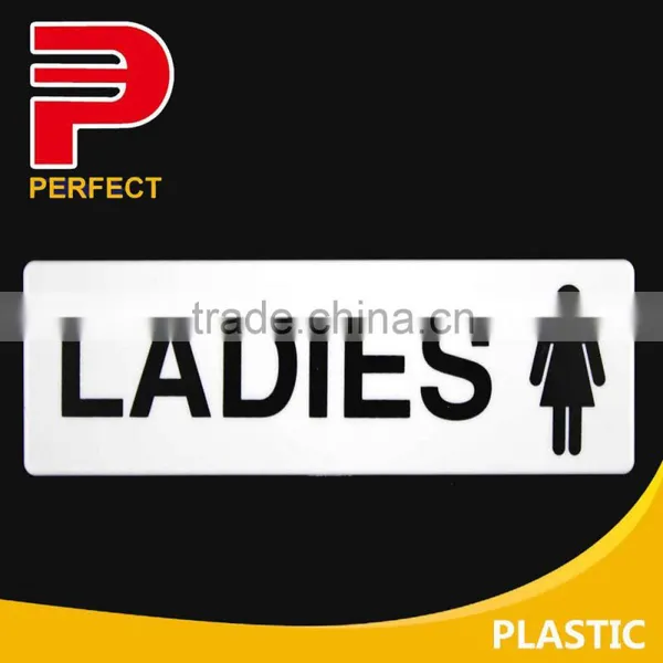 Plastic Self Adhesive Toilet Sign Plate
