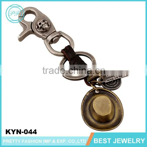 Vintage Bulk Whistle Shape Key Chain Lanyard Leather Wholesale Key Ring photo-4