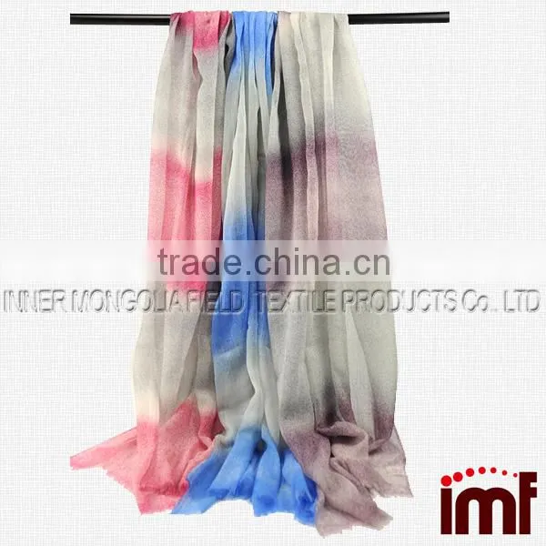 Women's High-Grade Elegant Painted 100% Pure Wool Scarf Shawl photo-2
