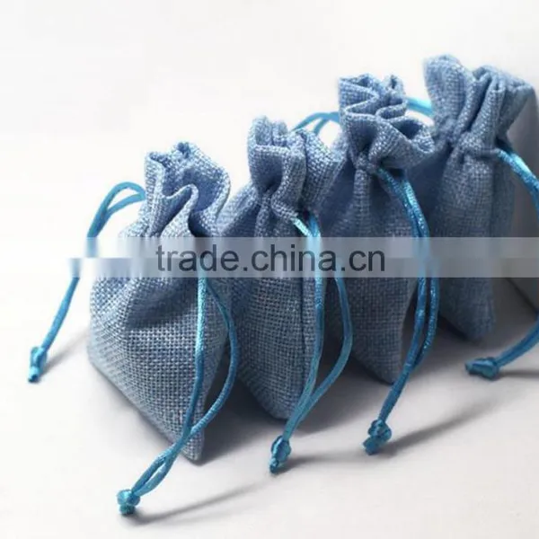 Cute Design Jewelry Package Linen Lint Different Material Drawstring Bag Linen Drawstring Bag photo-3