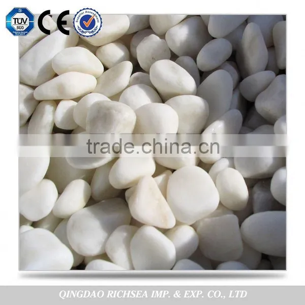 All Normal Sizes White Polishing Round Cobble Pebble photo-2