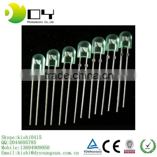  10 years factory top quality competitive price 5mm oval/strawhat /round all single colors led diode