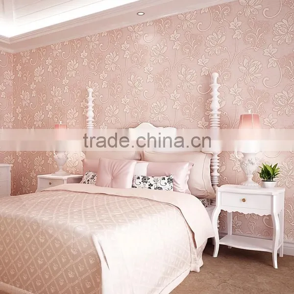 Country Style Beauty Bedroom Decoration Big Flower Wallpaper photo-3