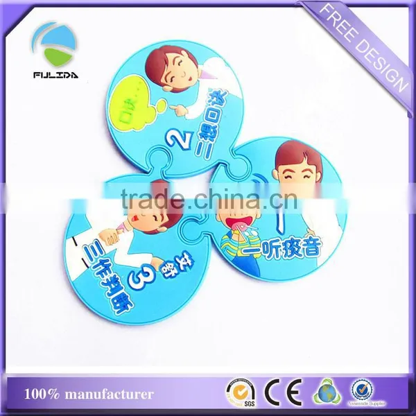 Thick Kids Kindergarten Soft PVC Rubber Mixed Pack Tea Drink Mat photo-5