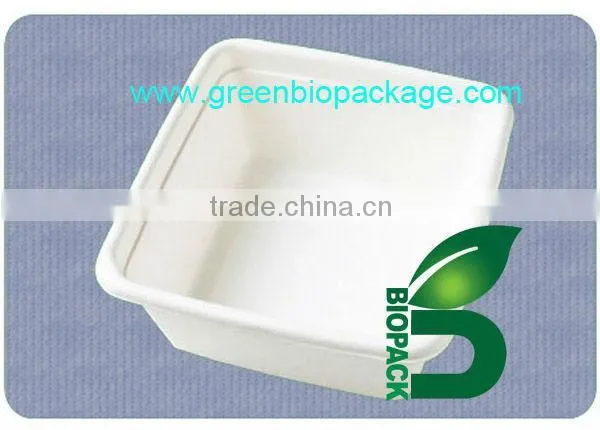 Eco-friendly Disposable Bagasse Pulp Square Bowl