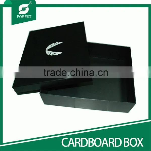 WHOLESALE LUXURY BLACK CARDBOARD SHOES PACKAGING BOX WITH UV VARNISHED photo-6