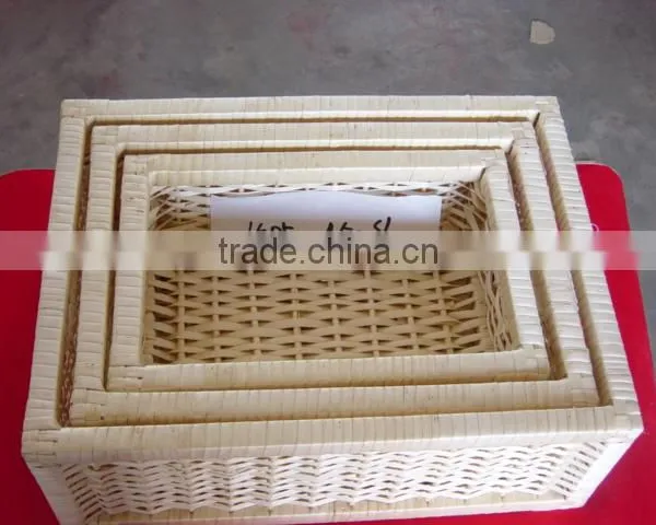 White Wicker Handmade Round Flowers Fruits Bread Picnic Gift Basket Cheap Wicker Basket Quality Choice photo-4