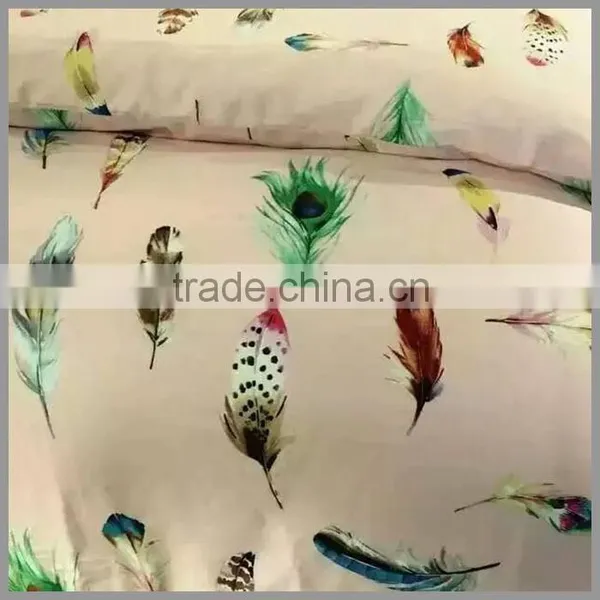 Best Sellers Reactive Printed Bedding Sets /feather Print Duvet Cover and Pillow Covers photo-4