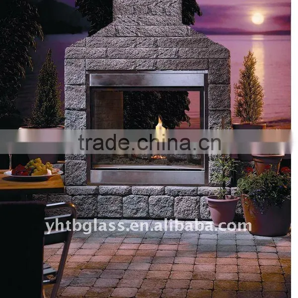 Gas fireplace glass