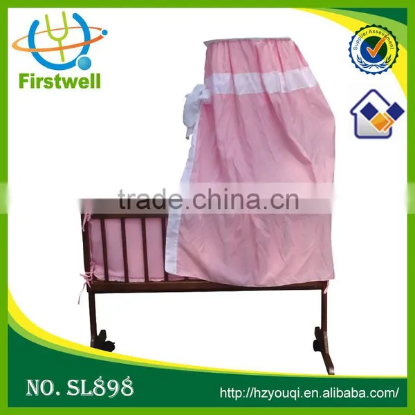 European Styled Custom Made Foldable Baby Cribs Bedding Set