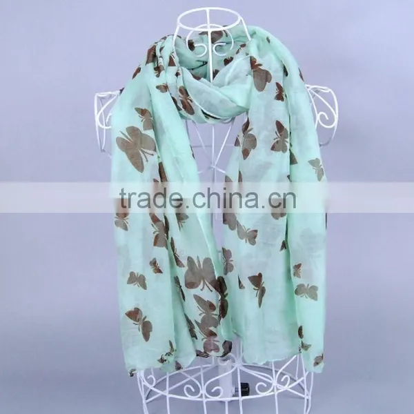 ButterFly Women Scarf Voile Scarves 180*90 Pashmina photo-5