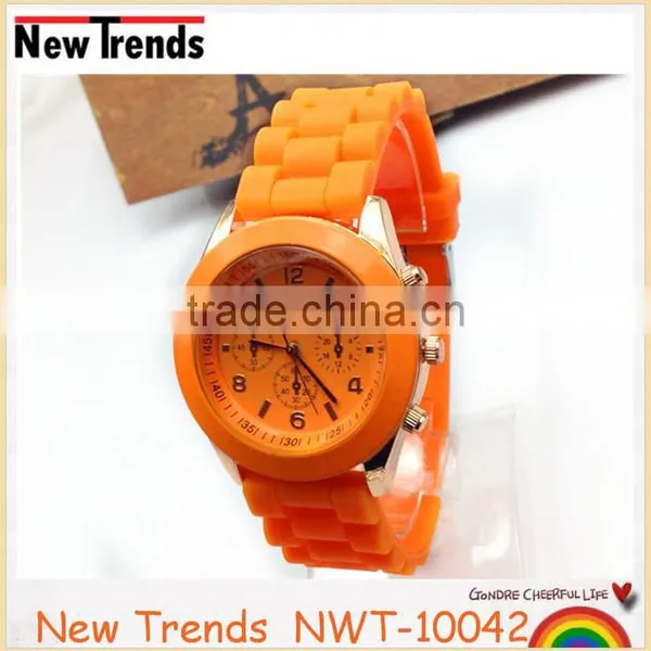 Ladies Quartz Select Fashion Custom Made Cheap Colorful Silicon Rubber Watch photo-2
