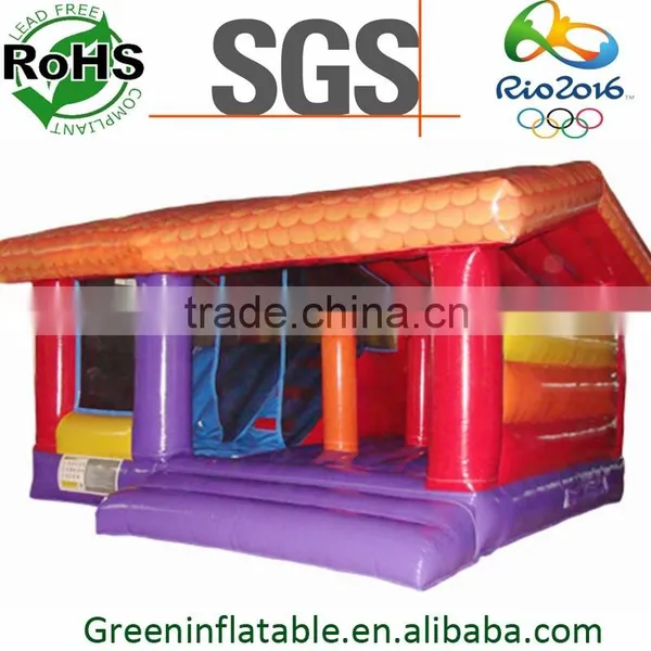 2016 New Inflatable Halloween Bounce House for Kids With Inflatable Slide and Obstacle