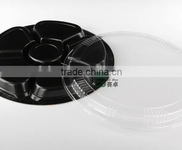 64R 6compartment Plastic Sushi Container/takeaway Sushi Box/takeout Sushi Tray Quality Choice photo-5