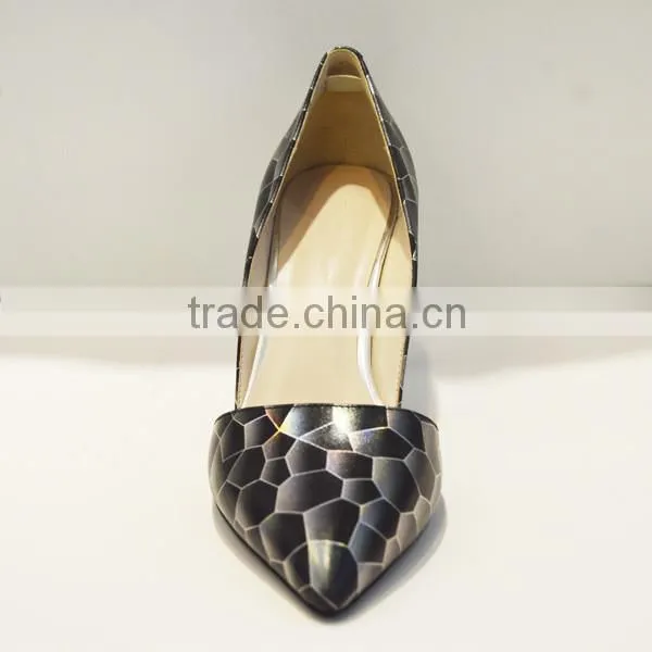 Fashion Cotton Fabric Lining Women High Heel Shoes Pointed Toe Thin Heel PU Material Party Shoes photo-3