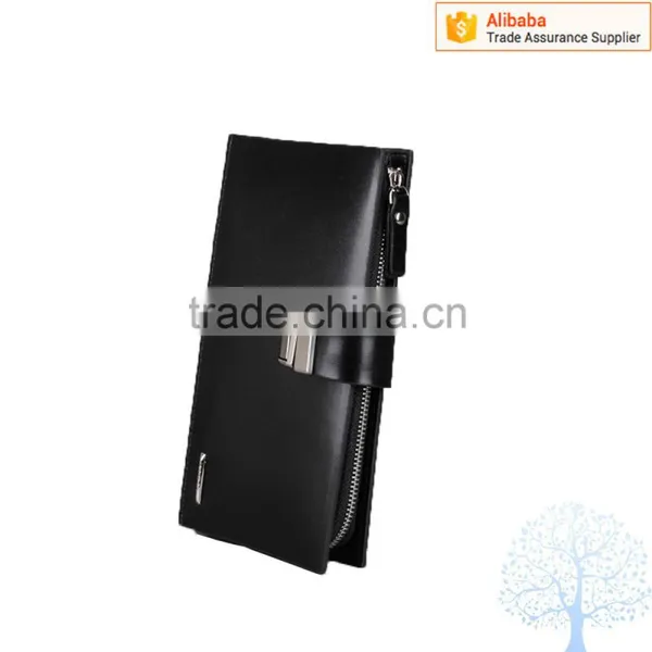 Lastest Black Leather Metal Chain Wallet and Purse for Men photo-2