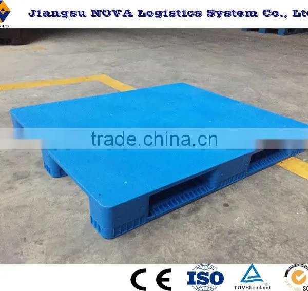 1200*1000 Open deck rackable 1T flat logistics plastic pallet - Single faced
