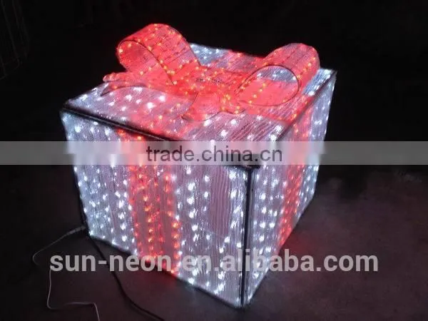 2015 NEW Design LED Christmas Decoration Pink Gift Box Led Light photo-3