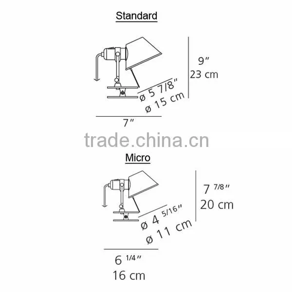 0815-5 Diffuser is Fully Rotatable Very Handy Spring Clip Clip Spot Wall Lamp for Hotel photo-2