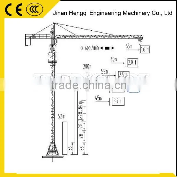 China Factory of CE Approved Inner Climbing Tower Crane 8t, Heavy Duty Erect Tower Crane photo-2