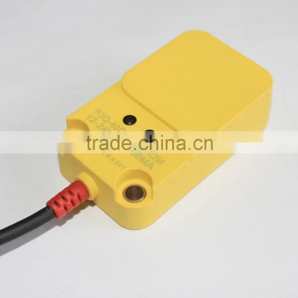F3Q Series 40*40mm, 30mm Long Sensing Range Top Sensing Inductive Proximity Sensor, With Red Protected Tube. photo-6