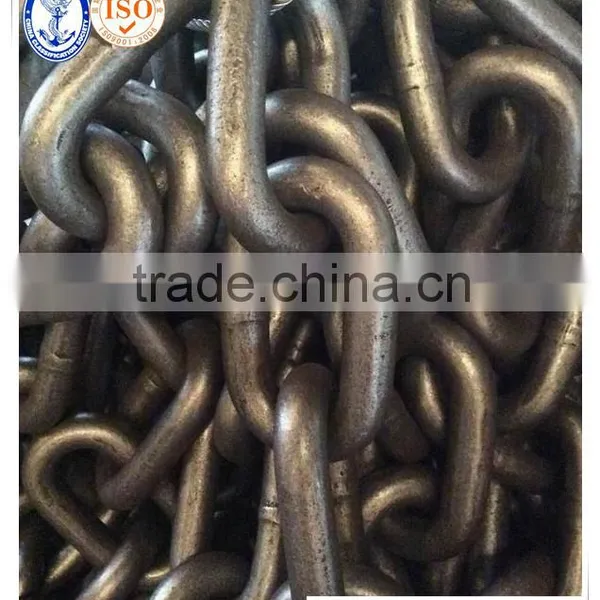 CCS Certificate Black Painted Studless Link Anchor Chain With Good Quality photo-4