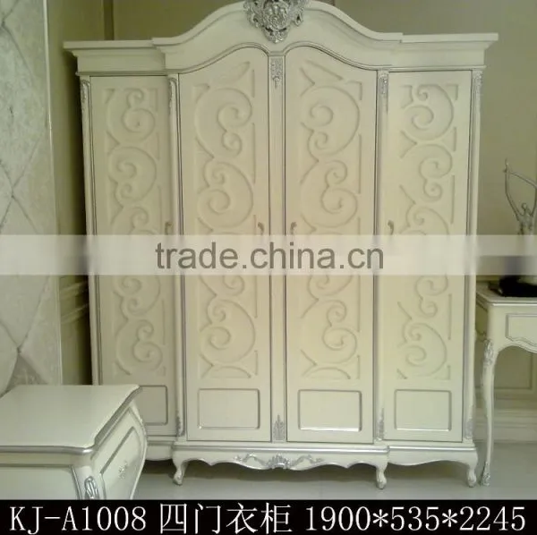Manufacturer Direct Supplier Modern Elegant France Type Bedroom Furniture Bed Bedside Table Wardrobe Dressing Table Bench photo-6