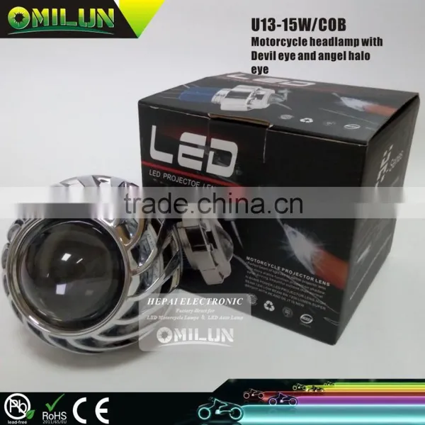 Waterproof Ultra Bright 15W U13 Angel and Devl Eye LED Light Motorcycle Lamp photo-2