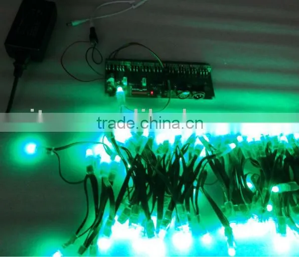 GREEN Wire IP68 DC12V Input 12mm Through-hole LED RGB Dump Node;100pcs a String photo-4